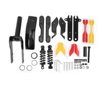 Electric Scooter Front Suspension Kit Spring Fork, Universal Electric Scooter Shock Absorber Anti-Vibration Accessories with Foot Stand for M365 1S PRO Electric Scooter