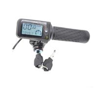 Electric Scooter Handle, Handlebar with LCD Display, E-Bike Throttle Grip E-Scooter Throttle Grips 36-60V(6PIN key start)