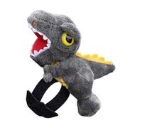 Electric Scooter Handlebar Decoration - Cute Stuffed Cartoon Dragon Plush Doll PP Cotton, Grinning Teeth Baring Style Magic Sticker Mount | Adorable Bicycle Motorcycle Scooter Handlebar Frame Pendant