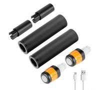 Electric Scooter Handlebar Extension for Segway for ninebot for Max G30 ES, 24cm LED Light Strip Kit with Rechargeable for battery, Comfortable Silicone Grip for Night Use(V)