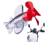 Electric Scooter Handlebar Ornament - Mechanical Airplane Toy, Wind Power Decoration | Electric Car Pendant With Windmill, Ideal For Customizing Your Vehicle, In Mahogany