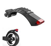 Electric Scooter Rear Mudguard, 5.5 Inch Plastic Fender with Safety Light for Private Land Use, Black