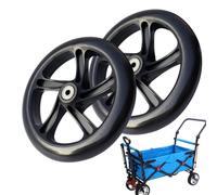 Electric Scooter Replacement Wheels Set - 2 Pack Solid Tires with Bearings for Smooth Ride | Quiet Rolling Spare Skate Wheels for Front Rear Installation 145 180 200mm Trolley Mobility Use