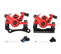 Electric Scooter Right Disc Brake Caliper Assembly For Front And Rear Use On For 8in 10in E-bike With 120mm 140mm 160mm Support(Red)