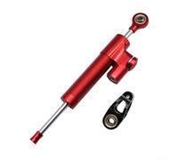 Electric Scooter Steering Stabilizer Damper for Set to Reduce High-Speed Wobble Improve Cornering Stability Black/red/Blue/Gold/for Vsett 10 - Metal Front Wheel Damping(RED)
