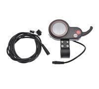 Electric Scooter Thumb Throttle, 24V/36V/48V 2-in-1 Speedometer Display, 6-Pin Handlebar Accelerator for E-Scooter Skateboard Replacement Part Black