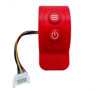 Electric Scooter Thumb Throttle Accelerator Pedal for X6 X8 X9 Models ABS Plastic Silicone Speed Control Switch with Male or Female Connector (Red Female)