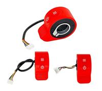 Electric Scooter Thumb Throttle Replacement for HX, X6, X7, X8 Models, Plastic Construction with 66×29.5mm Dimensions, Red