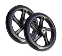 Electric Scooter Wheels, Spare Tire Set, Bearing Roller Wheels, Solid Rubber Tires, Replacement Front Rear Scooter Trolley Skate Mobility Upgrade Smooth Ride Construction Repair Parts Kit Use 14.5x3cm