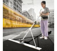 Electric Screed Kit, Power Cordless Concrete Wet Screeds, Concrete Finish Vibrating Tool, Surface Leveling Tamper Ruler with Blade Ruler(1.5cm/59in)