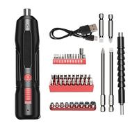 Electric Screwdriver Set - Battery Repair Driver, Grey | Solid Link Heavy Wall Gear, Precision Fix Accessory School Office Home Room Object Unit Gold Smart Help Life Fast Pure Bold Fact Way Idea