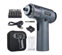 Electric Screwdriver Sets 32in1 Cordless Screwdriver 7-Speed Adjustable with LED Light Support Forward and Reverse Switch Touch Screen Digital Display (Dark Grey)