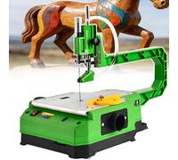 Electric Scroll Saw - Variable Speed with 45mm Material Thickness Capacity, LED Light & Dust Blower, Includes 56 Blades for Woodworking and Carving