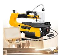 Electric Scroll Saw with LED Light, Variable Speed, Adjustable Worktop for Woodworking and Carving
