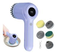Electric Scrubber Brush - Dish Cleaning Brush, Poweer Spin Scrubber | Kitchen Electric Cleaning Scrubber, Handheld Pot Cleaner Brush with 5 Replecment Heads, Pan Cleaner for Home Kitchen Floor