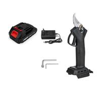 Electric Secateurs 30mm 4 Gear Brushless Cordless Electric Pruner Shears Efficient Fruit Tree Bonsai Pruning Branches Cutter for 18V Battery Efficiently for Gardens(1 Battery Black)