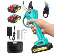 Electric Secateurs, 33 mm Electric Pruning Shears, 2 * 2Ah Battery Secateurs per 6-8 h, SK5 Pruner Cordless, Professional Garden Power Tools for Plants, Hedges, Trees, and Flowers