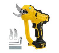 Electric Secateurs Pruning Shears 35mm Compatible with Dewalt 20V Battery, Lightweight Pruners Brushless for Gardens, Orchards with 2 Gears, Digital Display, SK5 Spare Blades(No Battery) (Yellow)