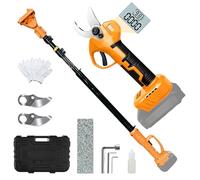 Electric Secateurs with Telescopic Pole 6.6ft,Electric Pruning Shears for Makita 18V,50mm Brushless Cordless Pruner Shear,Professional Pruner Scissors for Tree Branches & Flower Pruning (NO Battery)