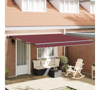 Electric Semi-Cassette Awning Manual Burgundy Red 400x300 cm Berkfield Home Multi One Size
