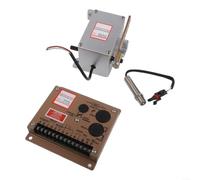 Electric servomotor ADC120-12V set including Governor ESD5500E and pickup sensor MPU 3034572, linear rotary drive for fuel control for generators up to 150 for ps, fail-safe spring function