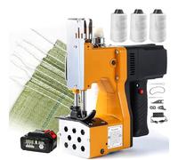 Electric Sewing Machine Cordless Bag Closer, 36V 2600mAh, Includes 3 Sewing Threads, Ideal for Outdoor Sewing of Sand Bags and Woven PP Bags