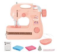 Electric Sewing Machine Mini Furniture Toy Learning Toy for Kids Pink