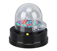 Electric Shake Lucky Ball Machine Mini Portable Lottery Number Generator Transparent Case for Party Games Raffles Events Black 166g