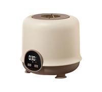 Electric Shaker Bottle, Automatic Milk Mixer, 6.02x5.71x5.71 Inches, Low Noise Bidirectional Rotation, Blending Design Rechargeable for Smooth Formula Feeding, Brown and Orange