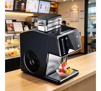 Electric Shaved Ice Machine, 8-Speed Control for Snowflake/Noodle Ice, One-Click Cleaning, Low Noise for Dessert Bars, Cafes, and Home Use