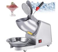 Electric Shaved Ice Machine, Dual Blades of Electric Snow Cone Machine(2200r/min),Splash Proof Ice Shaver Machine,Ice Crusher Machine,for Home Commercial Use