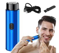 Electric Shaver - ABS 5" x 0.9" | Beard Trimmer | Men's Pop-up Trimmer USB Rechargeable Portable Washable Rotary Head For Daily Dry Or Water Application