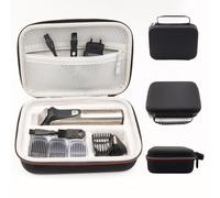 Electric Shaver Bag for Philips Norelco Series 3000 5000 7000 MG3750 MG5750/49 MG7750/49 - Wet Razor Men's Travel Case with Organiser, Shockproof & Waterproof, Black