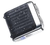 Electric Shaver - Beard Trimmer | Waterproof Electric Razor with Double Ring for Unisex, LED Digital Display, Wet and Dry Shaving, USB Rechargeable, Travel Design, Blue, 1