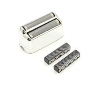 Electric Shaver Blade Net Compatible for Babyliss Pro Fx01 Fx02 | Whitener, Men's Trimmer Cutter Knife Net, Metal Double Foil Razor Head(Silver Cover Set)