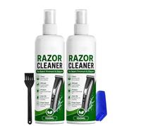 Electric Shaver Cleaning Spray,100ml Electric Shaver Cleaner Spray for Cleaning and Deodorizing Razors,Non-Greasy Finish Rust Prevention For Home Grooming Tools，2 pcs