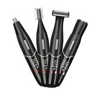 Electric Shaver for Women & Men 4 in 1 Lady Shaver Bikini Trimmer Rechargeable Electric Razor for Men Wet and Dry Body Hair Trimmer for Face Eyebrow Nose Arms Legs Underarms (Black)
