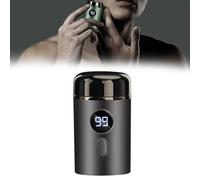 Electric Shaver - Mini Portable Electric Shaver, Travel Men's Shaver Face Hair Shaver Removable, Fast Charging Digital Display Mini Shaver 2025 Upgraded Mens Electric Shaver for Face (Black)