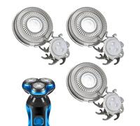 Electric Shaver Replacement Cutters - 3 Pack, No Triangular Pull, Men's Electric Shaver, Replacement Heads For, Pop-on Installation, Self-Sharpening Blades