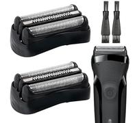 Electric Shaver Replacement Head, 2 Pack 21B Series 3 Foil & Cutter Razor Heads Compatible with Braun Series 3，for S3 3000s 3010s 3040s 3050cc 3070cc 3080s 3090cc etc with Brush