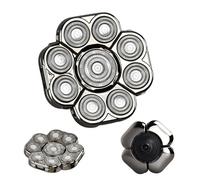 Electric Shaver Replacement Heads - 9 Rotary Attachment, Universal Double Ring Cutter Head | Precision Grooming Lamps for Face, Body, Bald Head, Compatible with