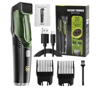 Electric Shaver - Vacuum Beard Trimmer For Men,IPX6 Waterproof Mustache Hair Trimmer With 2 Combs | Vacuum Trimmer, Rechargeable Portable Razor For Novi