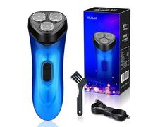 Electric Shavers Men UK Sale Clearance Razors for Face Shaver Rechargeable Razor, Beard Shaving, Face Shaver, Flex Foil, Easy Clean, Skin Protection, Black and Blue (Blue)