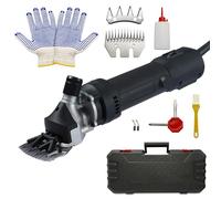 Electric Sheep Clipper, 1000 W Horse Clippers with 6 Gears, Adjustable with Case, 13 Teeth, Straight Blade, Professional Sheep Scissors for Sheep, Alpacas, Goats with Non-Slip