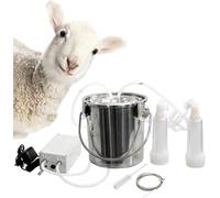 Electric Sheep Milking Machine with Auto Stop, Stainless Steel Bucket Goat Milker for Small Farms, Efficient Direct Suction System, Easy to Use