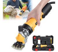 Electric Sheep Shearing Clippers, 850W Livestock Clippers with 2 Durable Blades, 6 Speed Professional Heavy Duty Wool Shears for Farm Livestock Horses Goats Alpacas Cattle (Yellow)