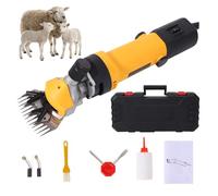 Electric Sheep Shears, 850W Heavy Duty Livestock Clippers with 6 Speed Settings, 9/13-Tooth Blade, 3200 RPM Professional Wool Shearing Machine for Sheep, Cattle & Alpacas Yellow 9-Teeth