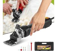 Electric Sheep Shears, Professional 690W Farm Livestock Clippers with 6 Adjustable Speeds, High Carbon Steel Blades for Shearing & Shaving Sheep Wool, Goats, Alpacas, Tools Included