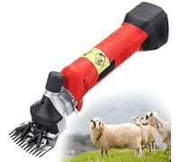Electric Sheep Shears Rechargeable Cordless Clipper Professional Trimmer for Goats Alpaca Llamas Rabbits | Animal Hair Clipper for Sheep Cattle with Built in Lithium Battery