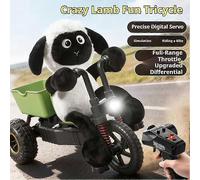 Electric Sheep Tricycle, Full-Scale Throttle High-Speed Drifting and Hill-Climbing Stunt Remote Control Car, Toy . A!S1 Pink